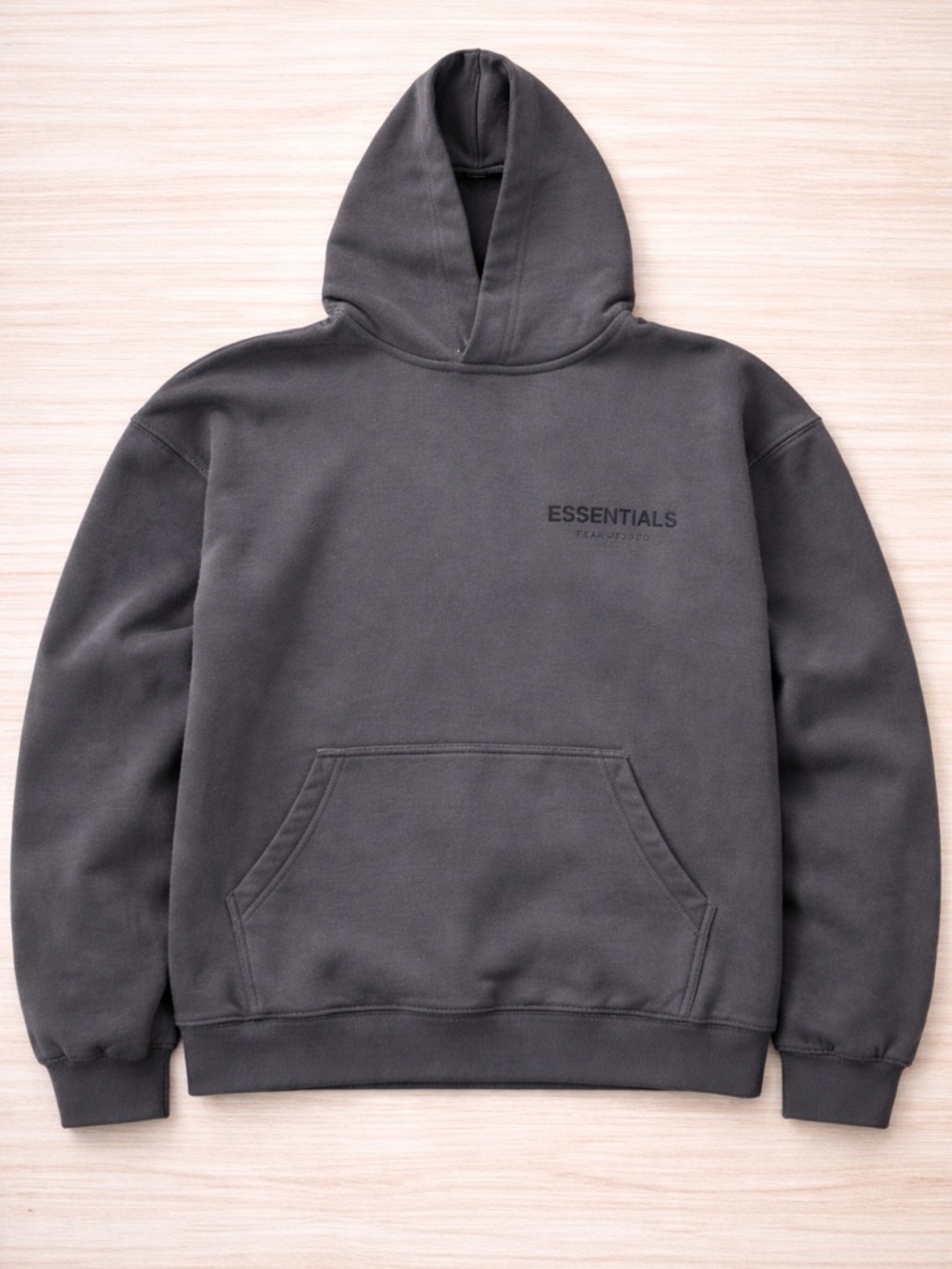 Fear of God Essentials Hoodie in Black with Black Logo - Picture 2 of 2